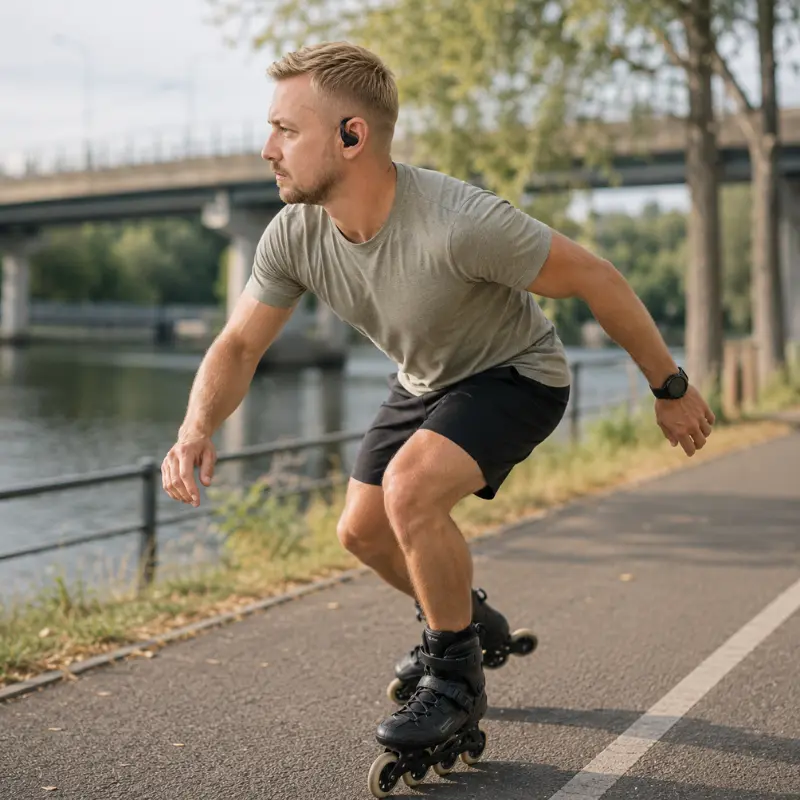 Lekkie słuchawki sportowe SportGo BX30 z pałąkiem za ucho